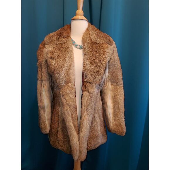 Vintage Artic Fur Jet Set of California Luxe french Rabbit Fur coat  ~ Medium - Picture 2 of 10